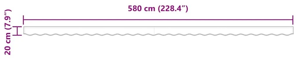 Valance para Toldos de 6m Branca 5.8x0.2m