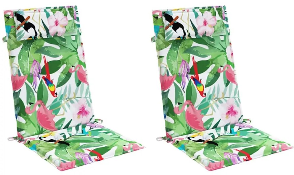 Almofadões p/ cadeira encosto alto 2 pcs tecido oxford multicor