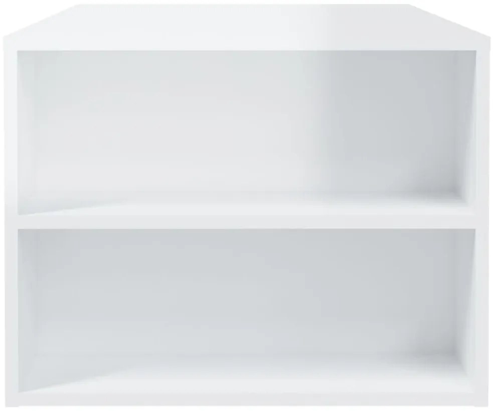 Mesa de centro 102x55x42 cm madeira processada branco brilhante