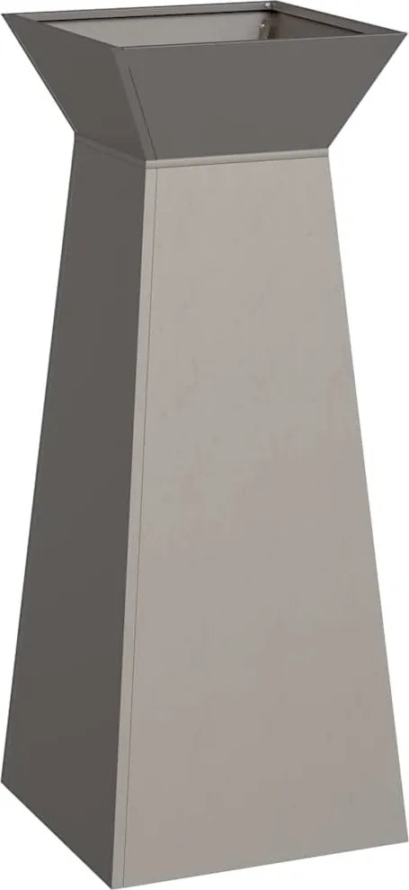 vidaXL Vaso de Pilar 2 pcs Prateado 40 x 40 x 100 cm