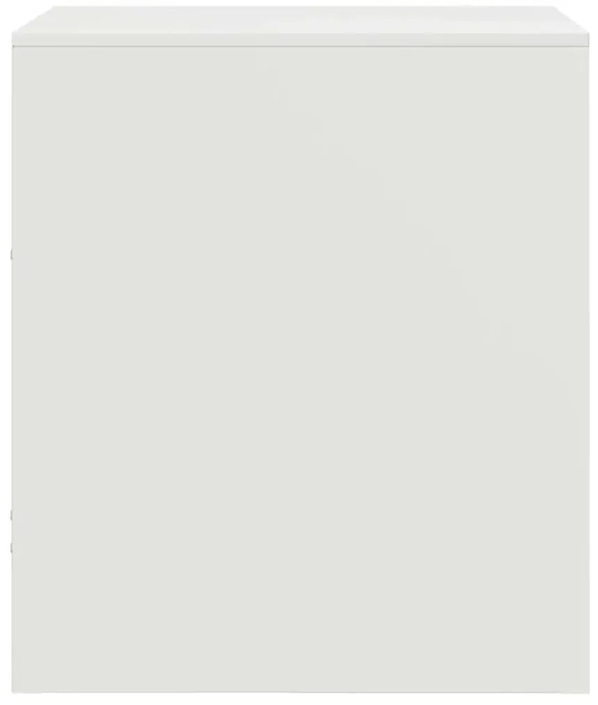 Mesa de cabeceira 34,5x39x44 cm aço branco