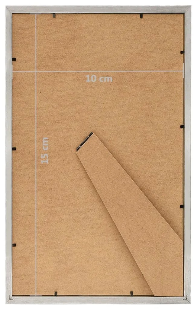 Molduras para mesa 3 pcs 10x15 cm MDF prateado