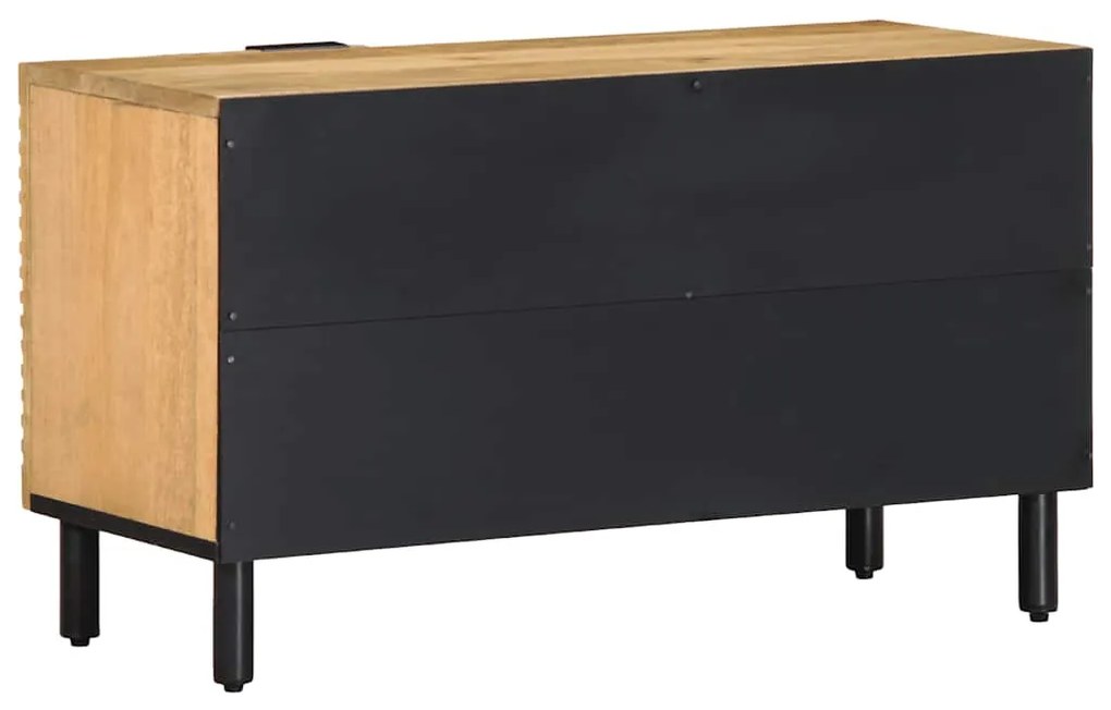 Móvel de TV 80x31,5x46 cm madeira de mangueira maciça castanho