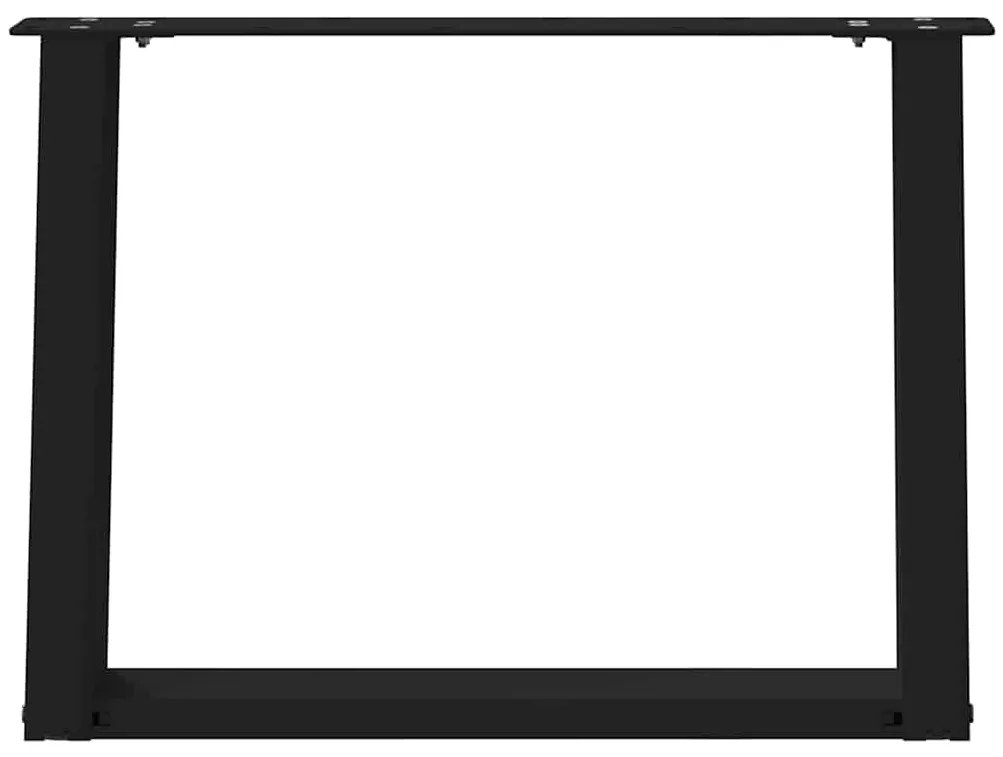 Pés para mesa de centro em formato de U, 2 peças, preto, 70x (42-43) c