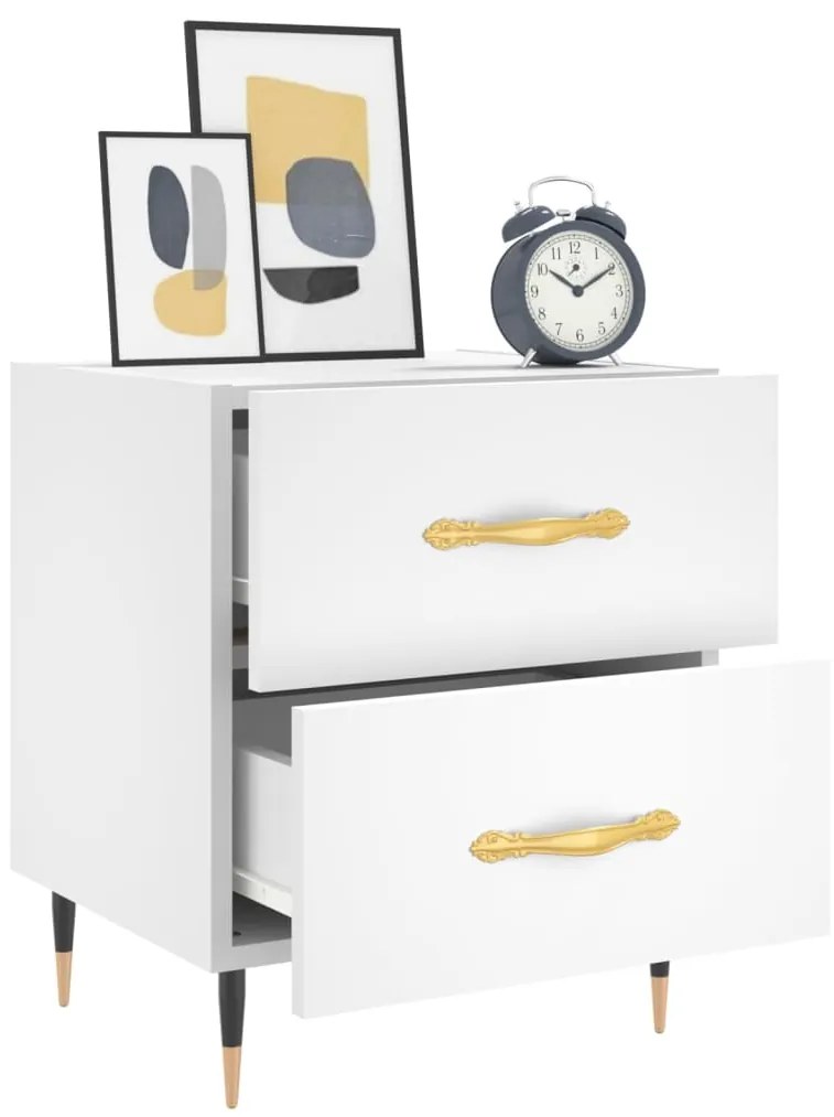 Mesa de cabeceira 40x35x47,5 cm derivados de madeira branco