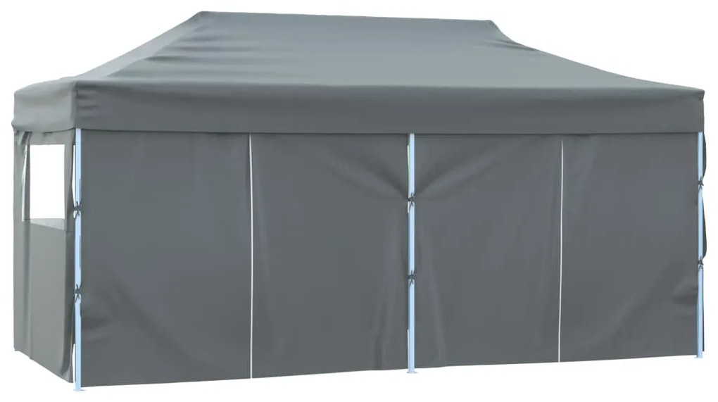 Tenda dobrável profissional festas 4 paredes 3x6m aço antracite