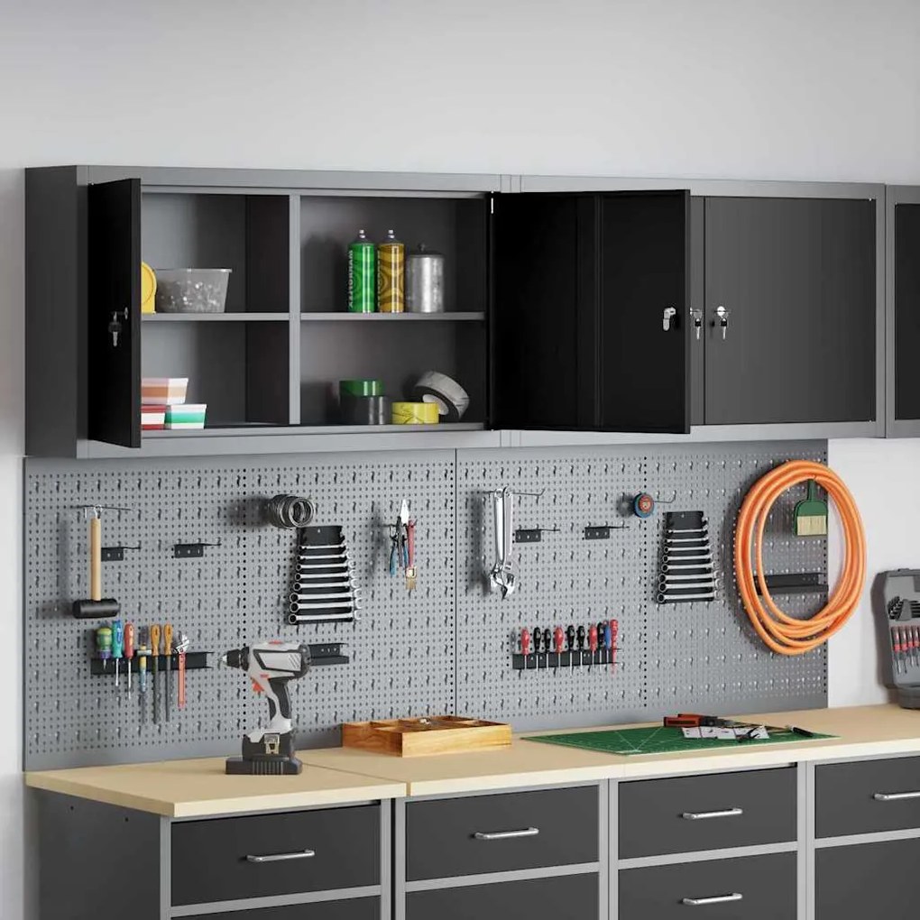 Conjunto de Gabinete e Painel de Ferramentas vidaXL com 6 Peças Montad