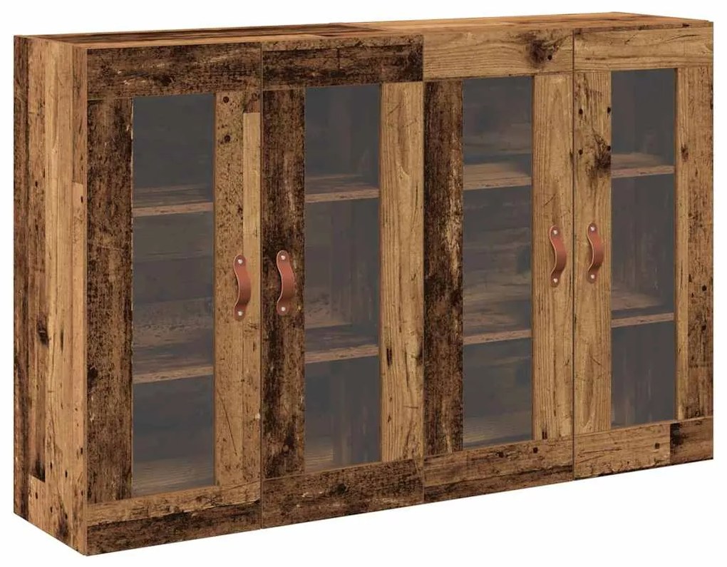 Conjunto de Armários de Parede 2 peças Madeira Velha 69.5 x 34 x 90 cm