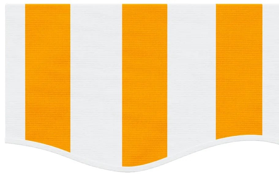 Tecido substituição p/ sanefa toldo 5 m riscas amarelo/branco