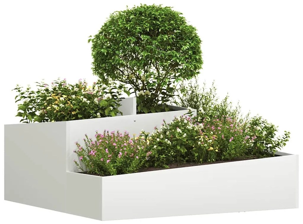 Vasos &amp; Plantadores Branco Plástico Médio Inserções Decorativas