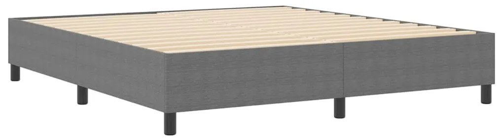 Cama Box Spring vidaXL Cinza Claro Super King em Tecido Corduroy