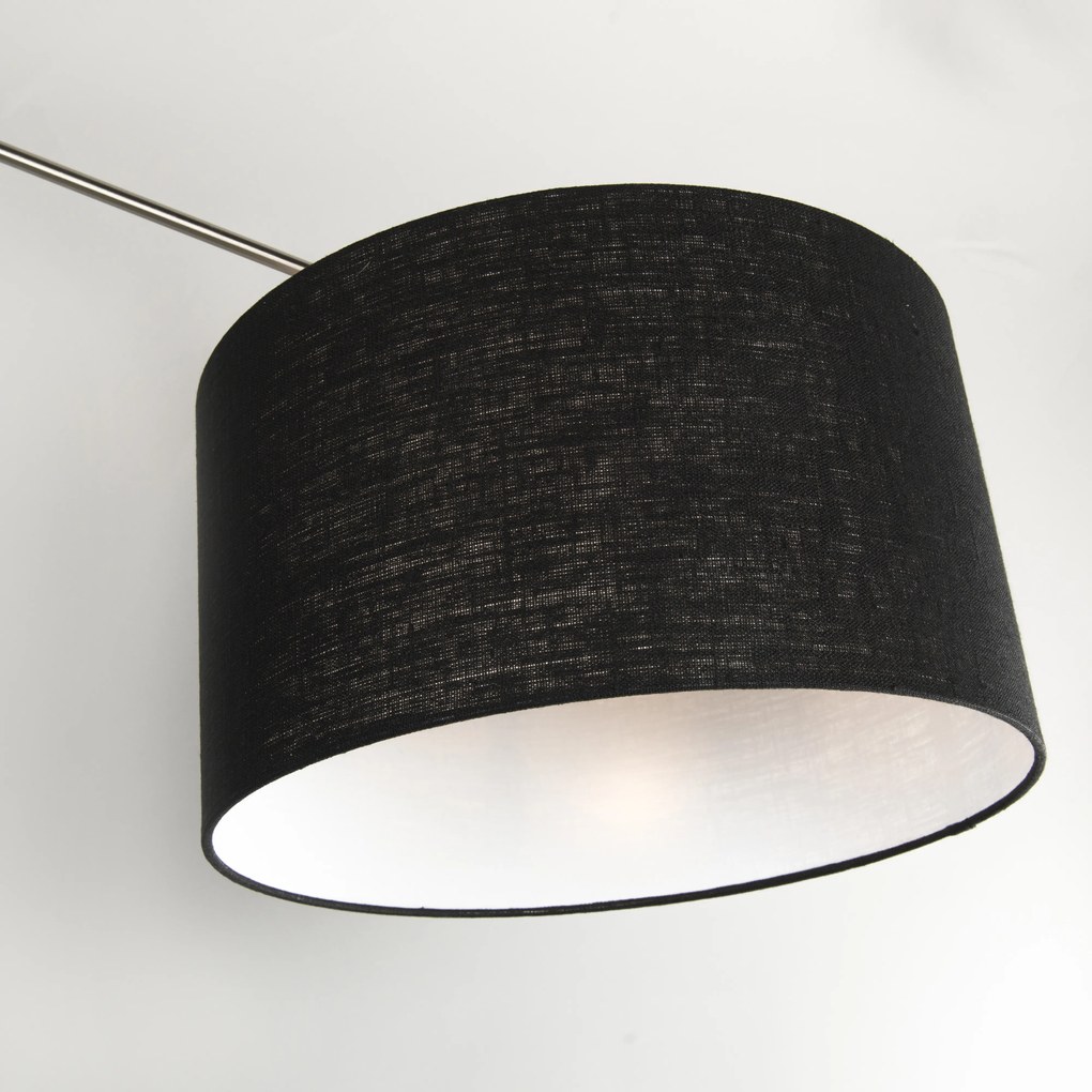 Candeeiro de suspensão em aço com cúpula 35 cm preto ajustável 2 luzes - Blitz Moderno