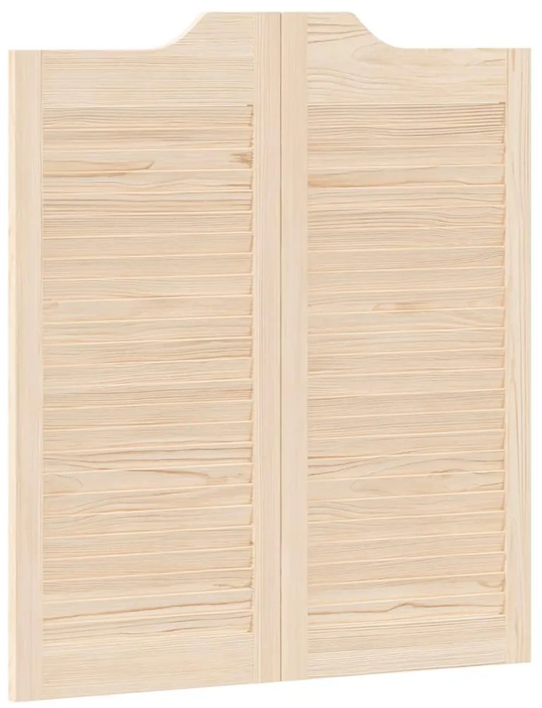 Portas de batente design de persiana 1-Par 90x80cm pinho maciço