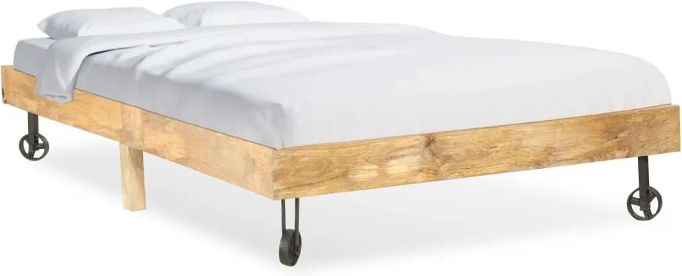 Estrutura de cama 120x200 cm madeira de mangueira maciça