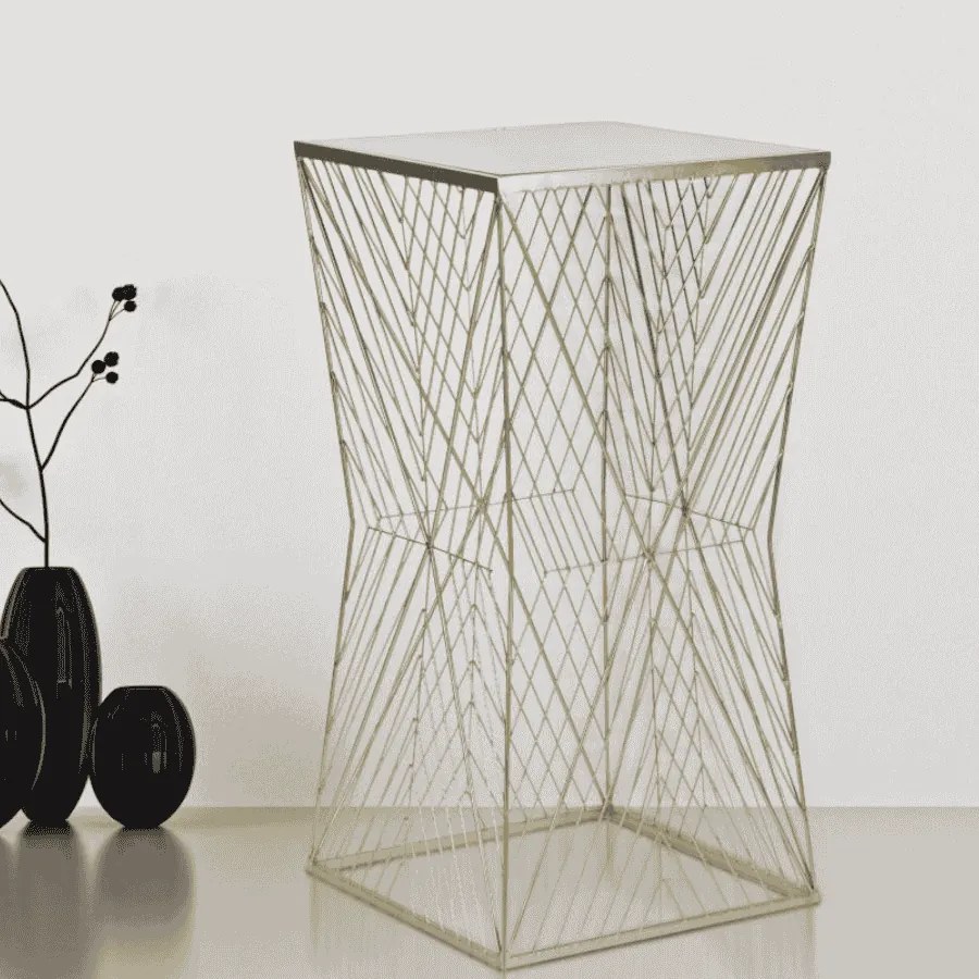 MESA DE APOIO 50X50X100 CM DOURADO