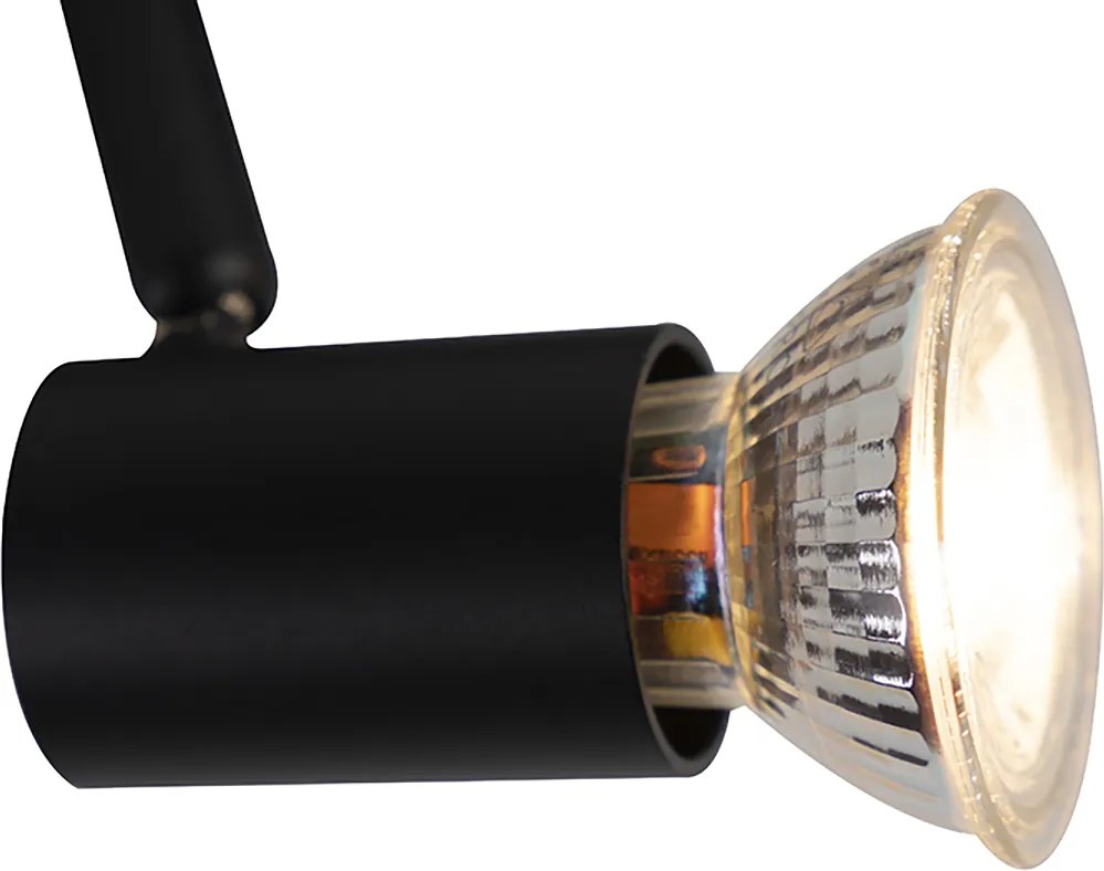 Sistema ferroviário moderno preto 5 luzes trifásico esquerdo - Jeany