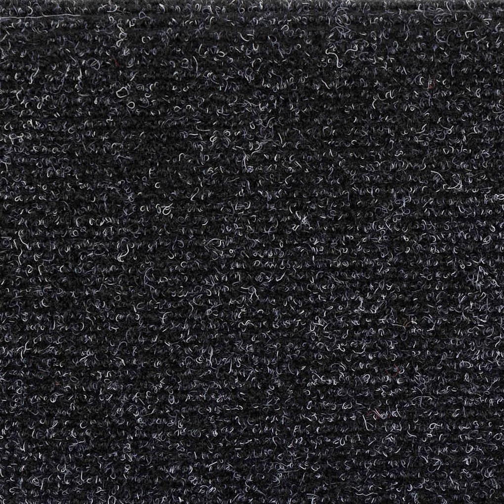 Tapetes de escada autoadesivos 10 pcs 56x17x3 cm preto