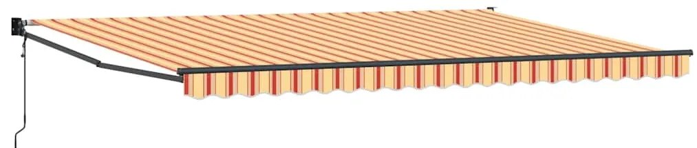Toldo Retrátil Automático Creme e Laranja 500x300 cm
