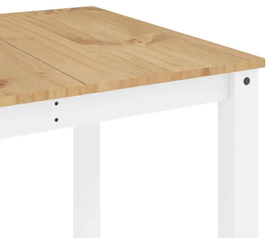 Mesa de jantar Panama 180x90x75 cm madeira pinho maciça branco