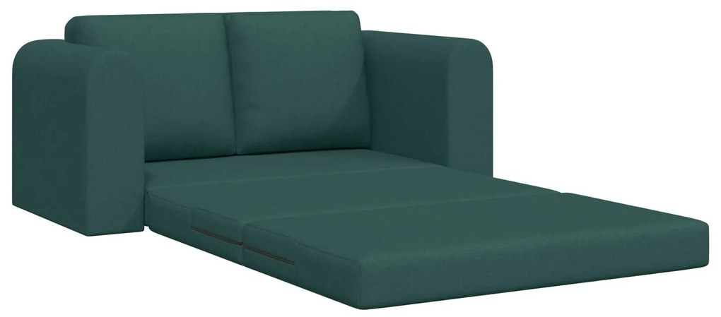 Sofá-Camas 2 em 1 Verde Escuro 148x71x83 cm Tecido