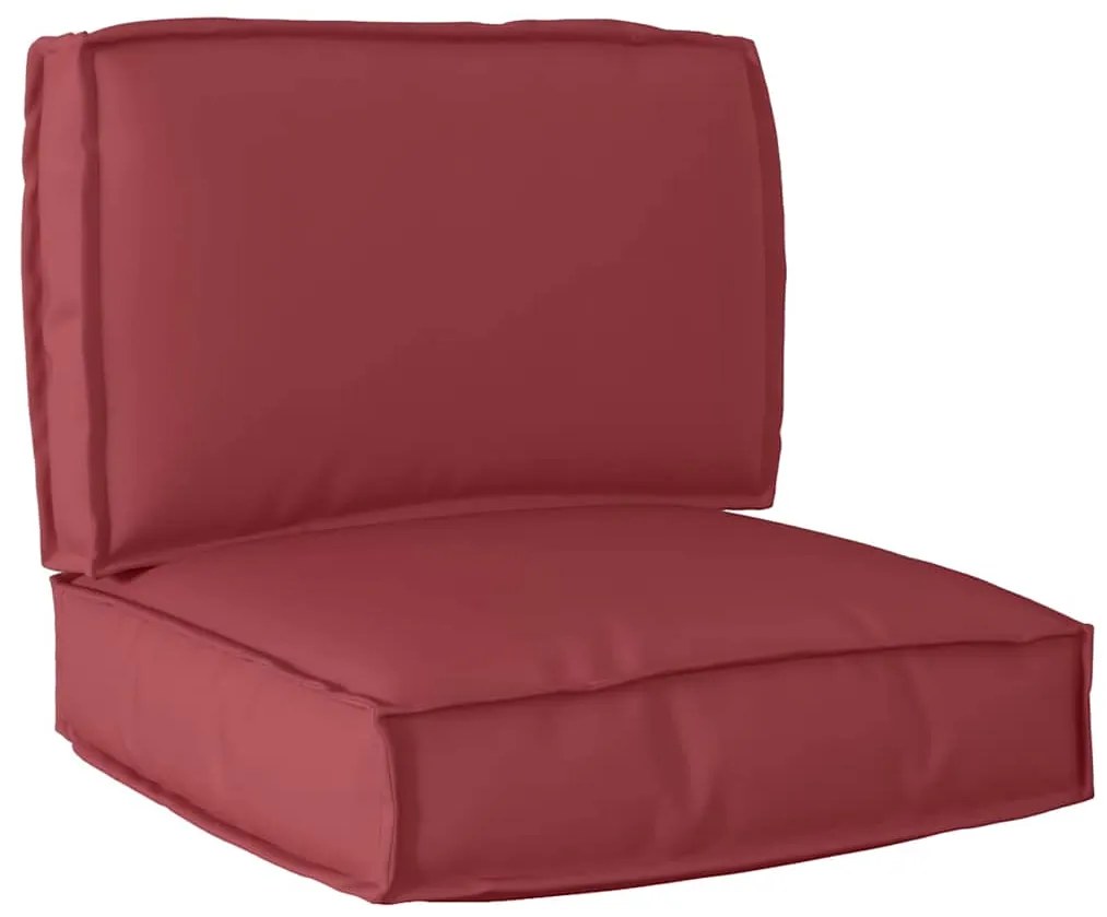vidaXL Conjunto de Almofadas pra Palete com 2 Peças da , Vermelho Vinho, em Tecido Oxford