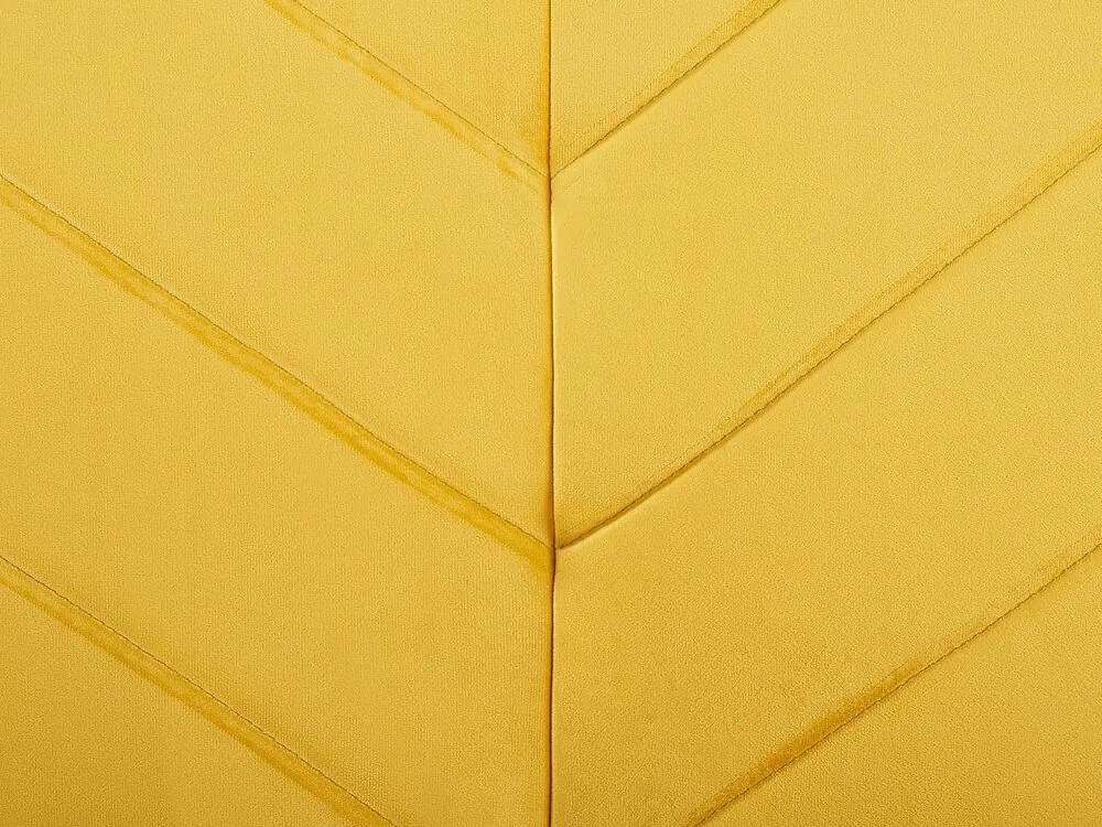 Sofá-cama de 3 lugares em veludo amarelo SENJA Beliani