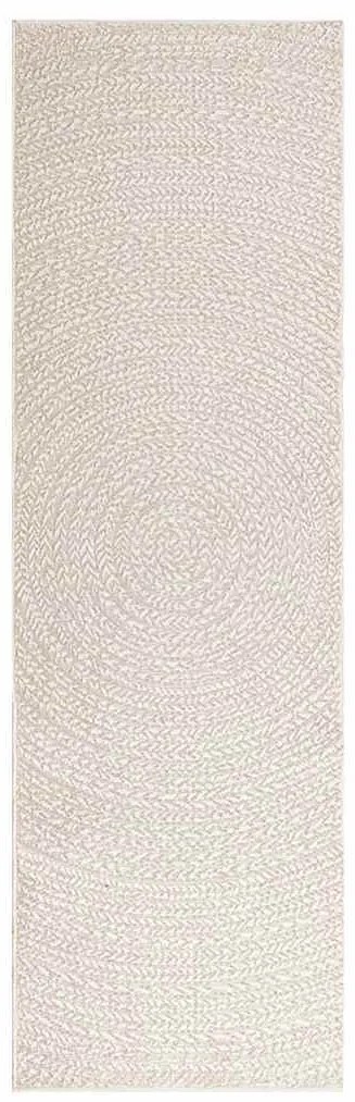 Tapete ZIZUR creme 80x250cm aspeto de juta interior e exterior