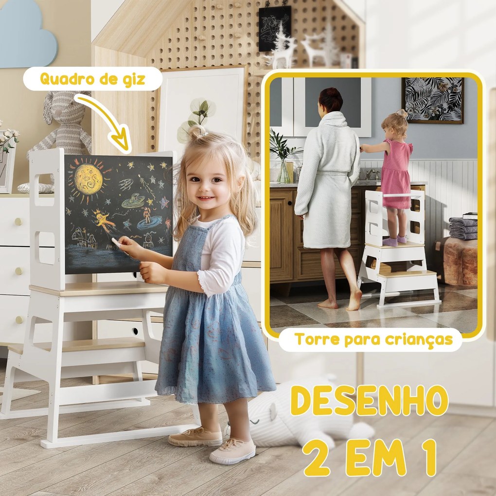 AIYAPLAY Torre de Aprendizagem 2 em 1 Torre de Aprendizagem para Crian