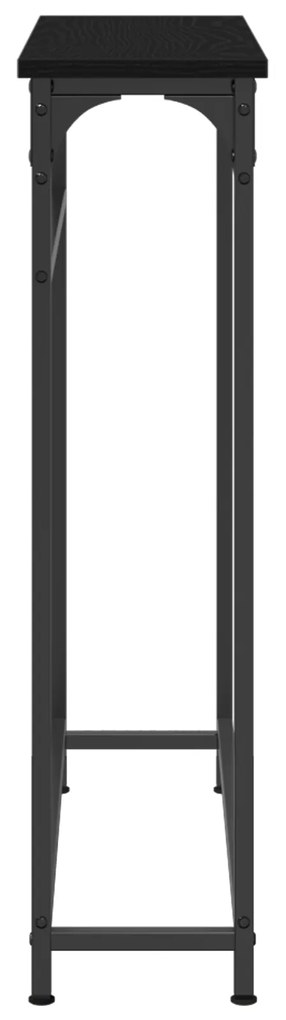 Mesa Console Preto Carvalhos 75x19,5x75 cm Madeira Prensada