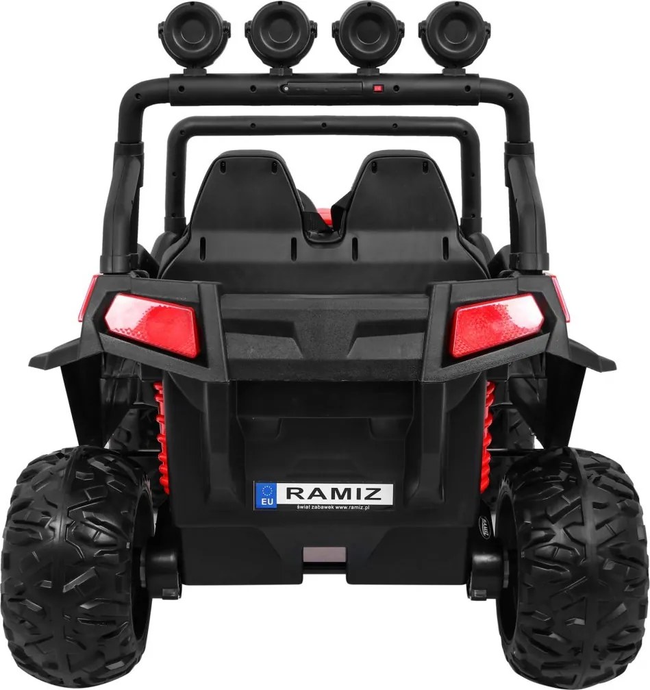 Carro elétrico para Crianças 2 Lugares Grand Buggy 24V 4x4 LIFT STRONG Rodas Espuma EVA, Assento couro ecológico Vermelho