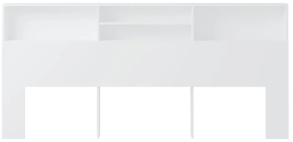 Cabeceira de cama com armário 220x19x103,5 cm branco
