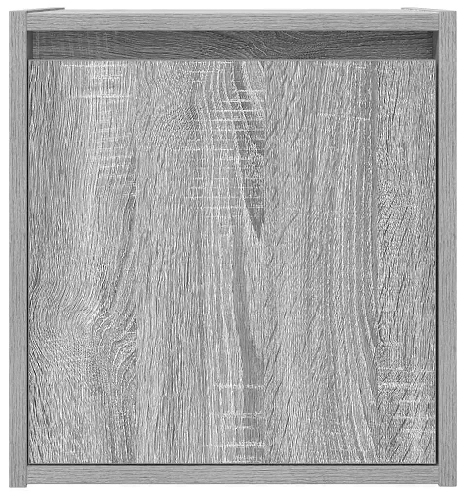 Mesas de cabeceira de parede 2 pcs 38x34x40 cm cinzento sonoma