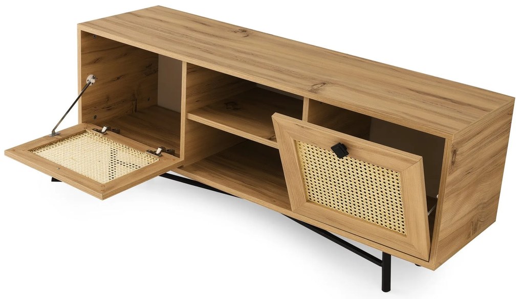 ****  
TV Stand Begonya – Carvalho Preto – 140x60x40 cm

**