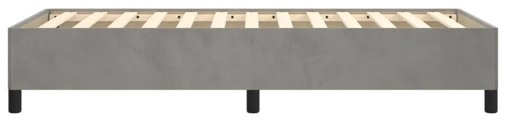 Estrutura de cama sem colchão 100x200 cm veludo cinzento-claro