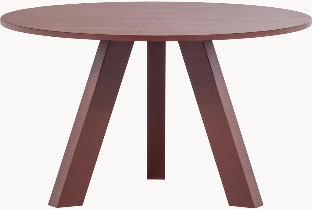 Mesa de jantar redonda em madeira de carvalho Rhonda