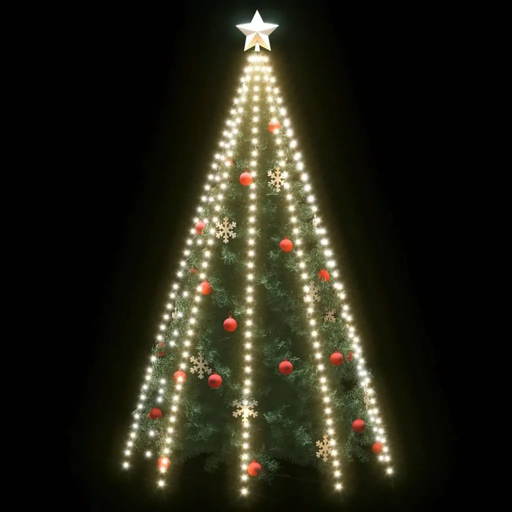 Cordão de luzes árvore de Natal 400 luzes LED 400cm branco frio