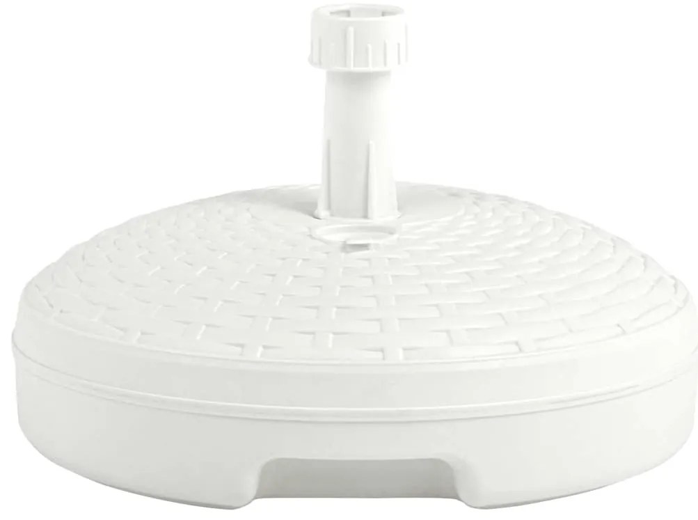 Base de guarda-sol c/ areia/água 20 L plástico vime branco
