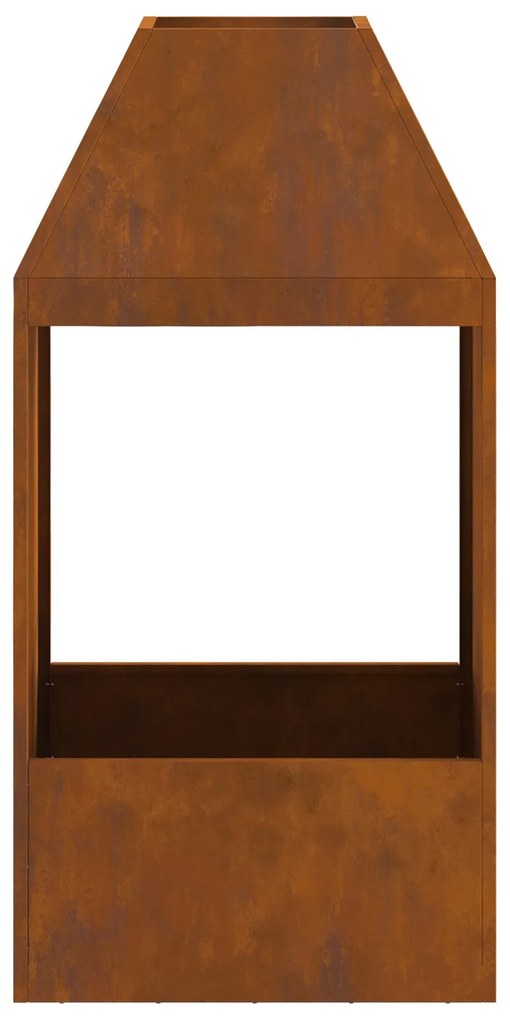 Fogueira vidaXL 50x50x100 cm em Aço Resistente