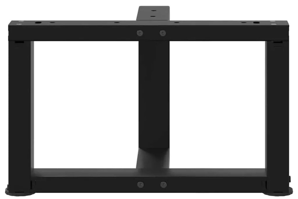 Pés para mesa de centro em forma de T, 2 peças, preto, 50x25x(30-31) c