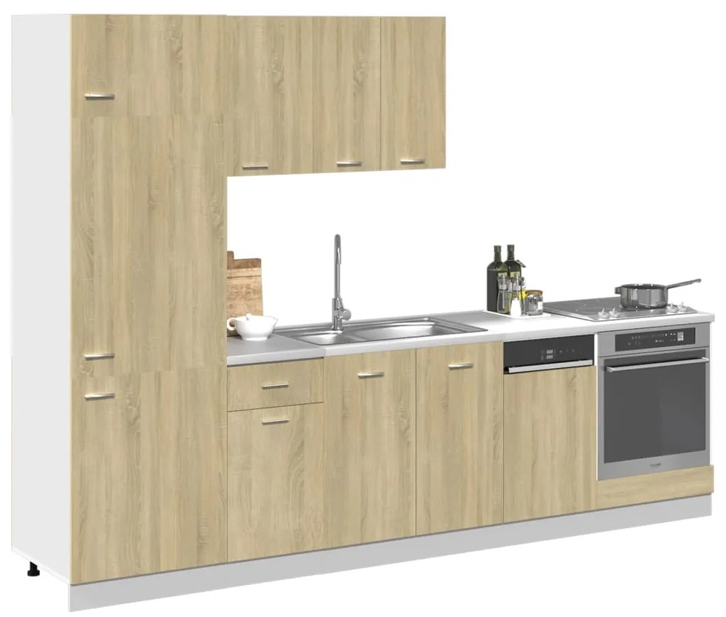 Conj. móveis de cozinha “Lyon” 7 pcs carvalho sonoma