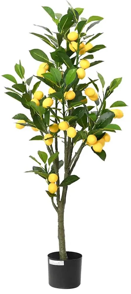 vidaXL Limoeiro artificial 136 folhas 120 cm verde