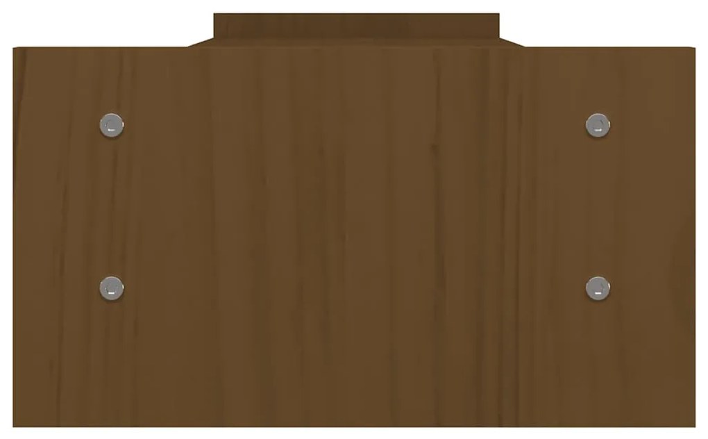 Suporte para monitor 100x27x15 cm pinho maciço castanho mel