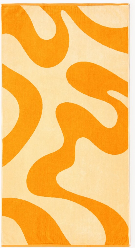 Toalhão de banho em veludo com padrão ondulado Pia