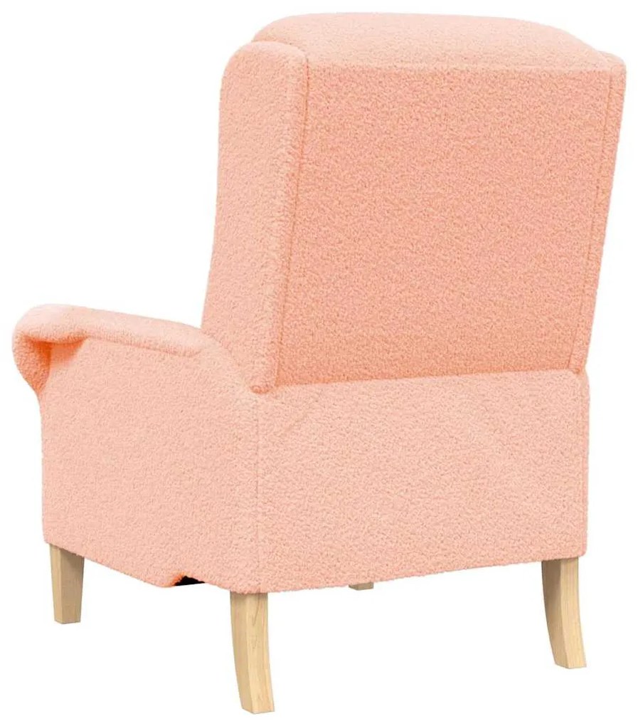 Cadeira com Braços Rosa, 52 cm, em Tecido Tipo Lã
