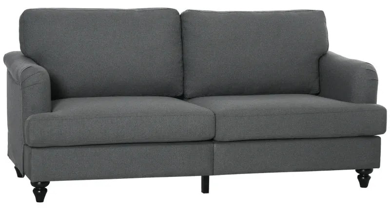 Sofá Laurice Estofado em Linho - Design Vintage