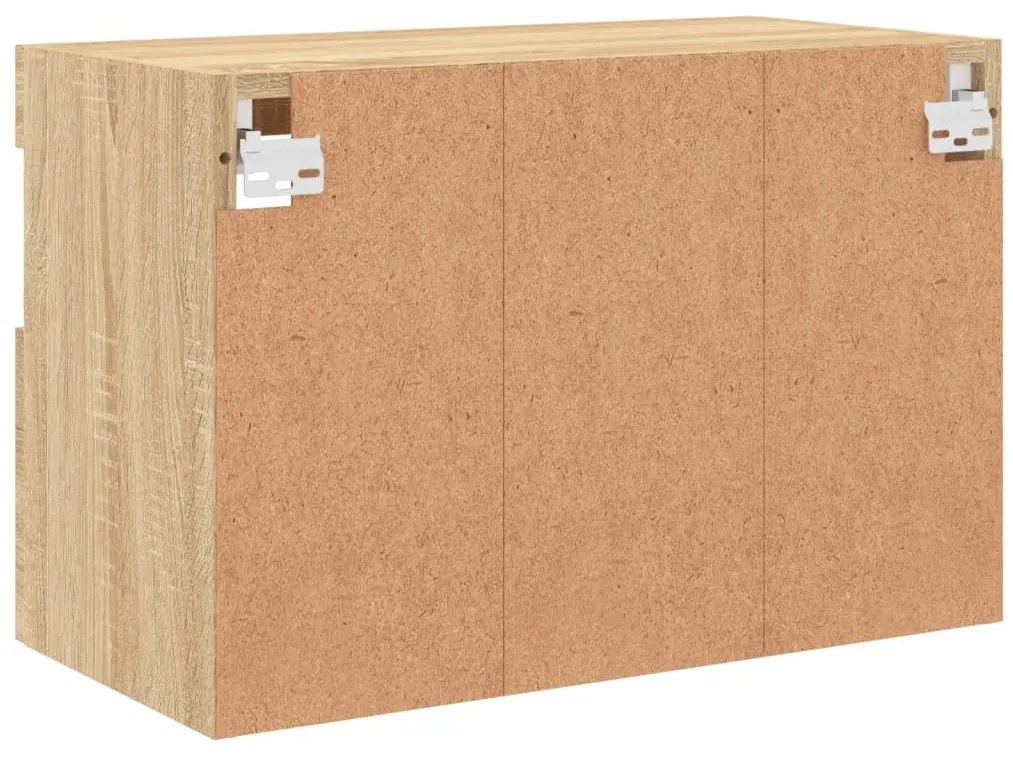 Móvel de parede p/ TV c/ luzes LED 60x30x40 cm carvalho sonoma