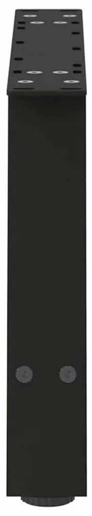 Pés para mesa de centro em formato A, 2 peças, preto, 70x(30-31) cm, a