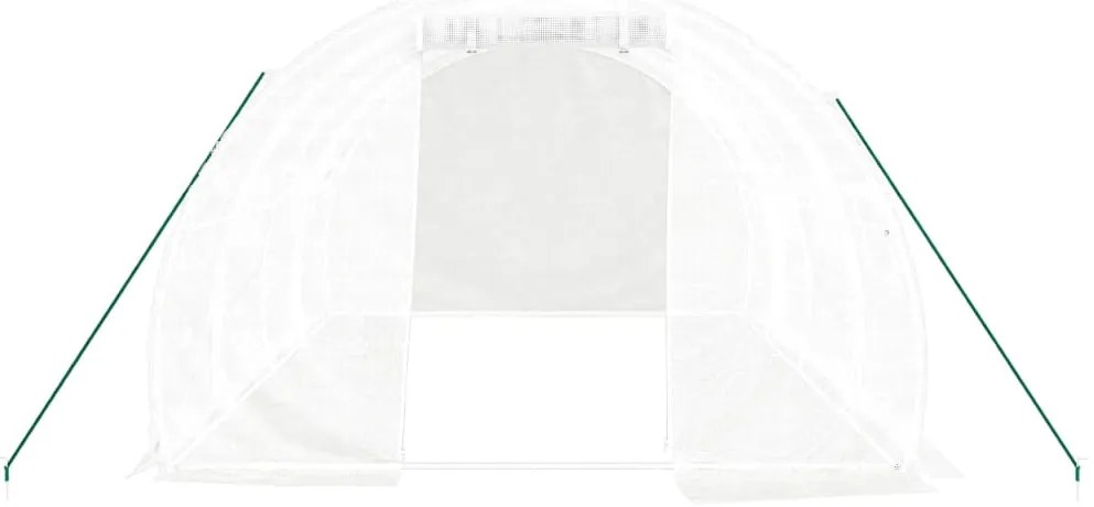 Estufa com estrutura de aço 12 m² 4x3x2 m branco