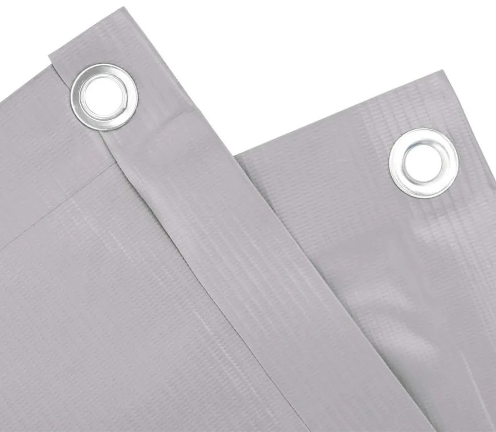 Tela de privacidade para varanda 600x75 cm PVC cinzento