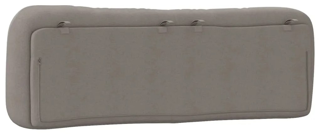 Almofadão de cabeceira 160 cm tecido cinzento-acastanhado
